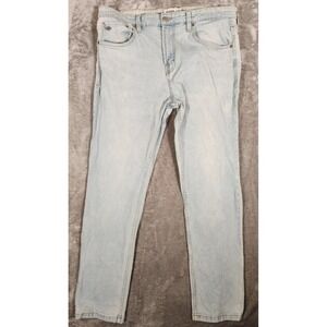 Pull and‎ Bear Jeans Women's 39X32 (Tag EUR 48 MEX 38) Blue Skinny STAIN